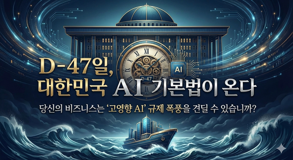 D-47일, 대한민국 AI 기본법이 온다: 당신의 비즈니스는 '고영향 AI' 규제 폭풍을 견딜 수 있습니까? image 1