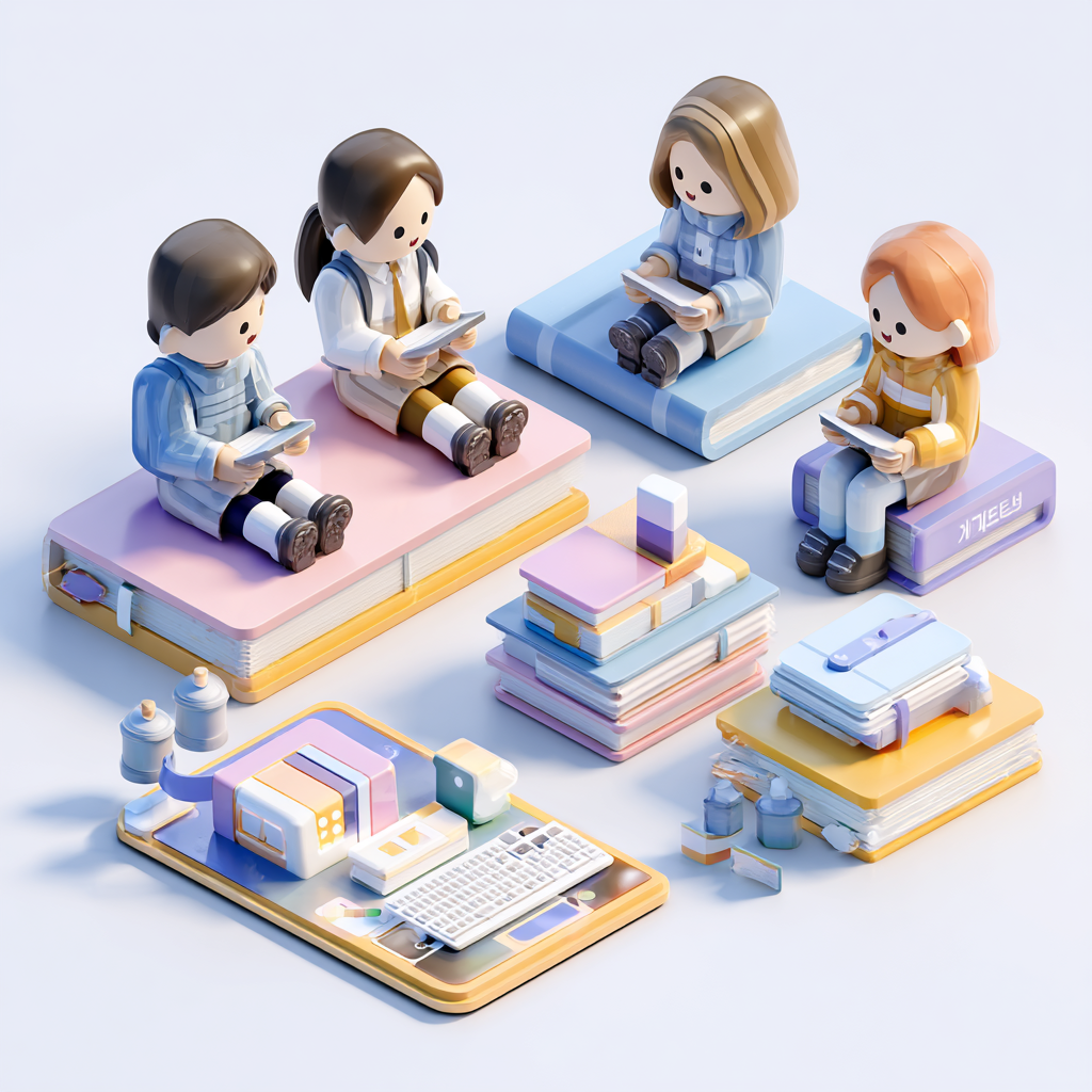 reasonofmoon_colorful_isometric_3D_game_tokens_four_student_f_c1cd85a6-0cba-4be3-9b43-491e2fb1a613_3