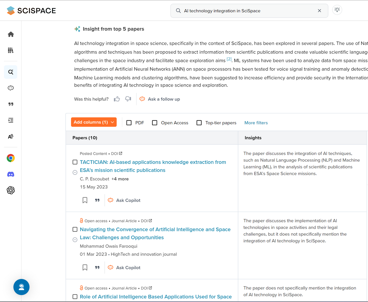 Screenshot of SciSpace Main Page - Gateway to Cutting-Edge Science and Technology Insights.