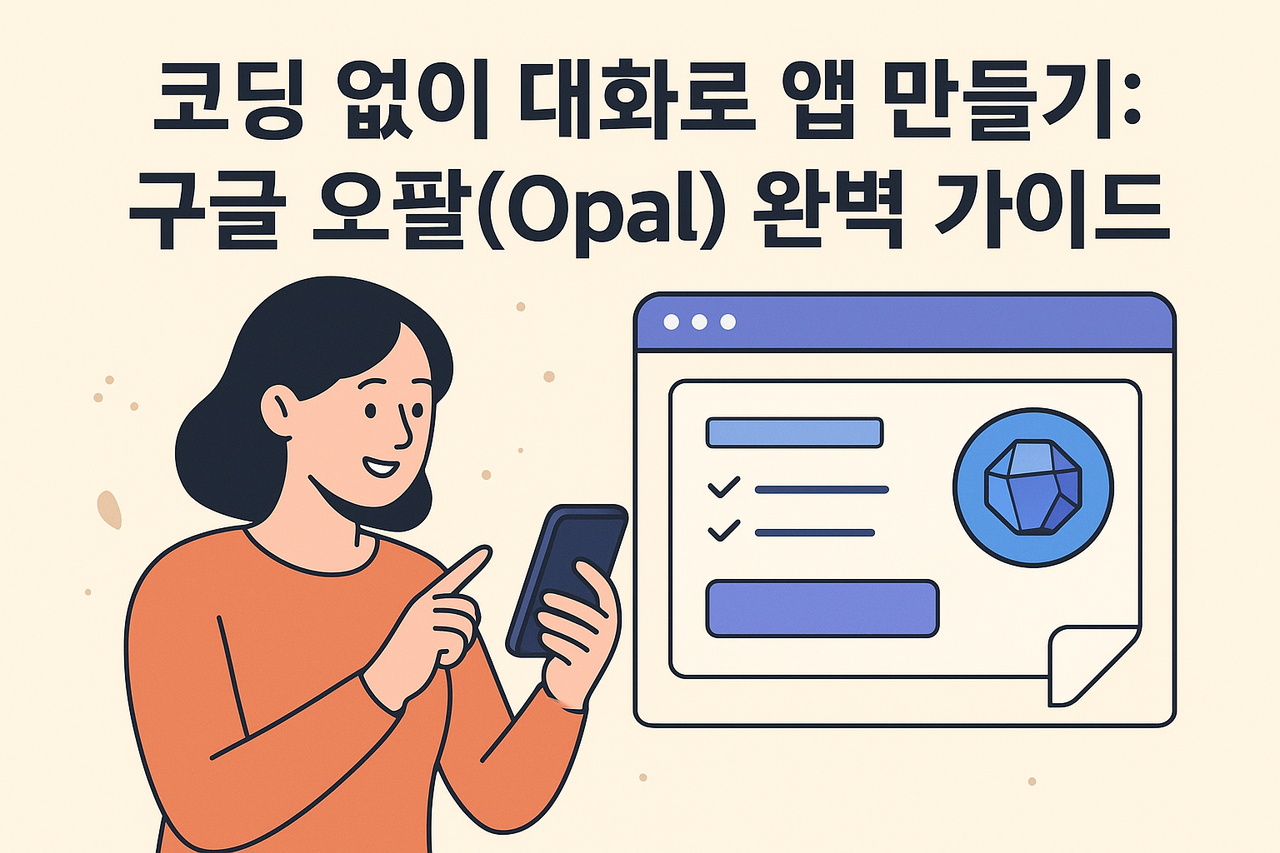 코딩 없이 대화로 앱 만들기: 구글 오팔(Opal) 완벽 가이드 image 1