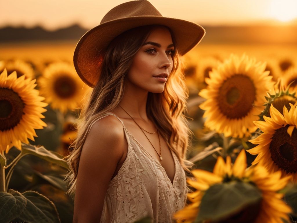 Leonardo_Vision_XL_Bohemian_style_photo_shoot_in_a_sunflower_f_3