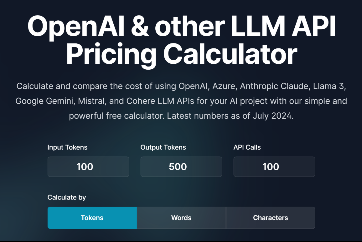 LLM API Pricing Calculator image 1