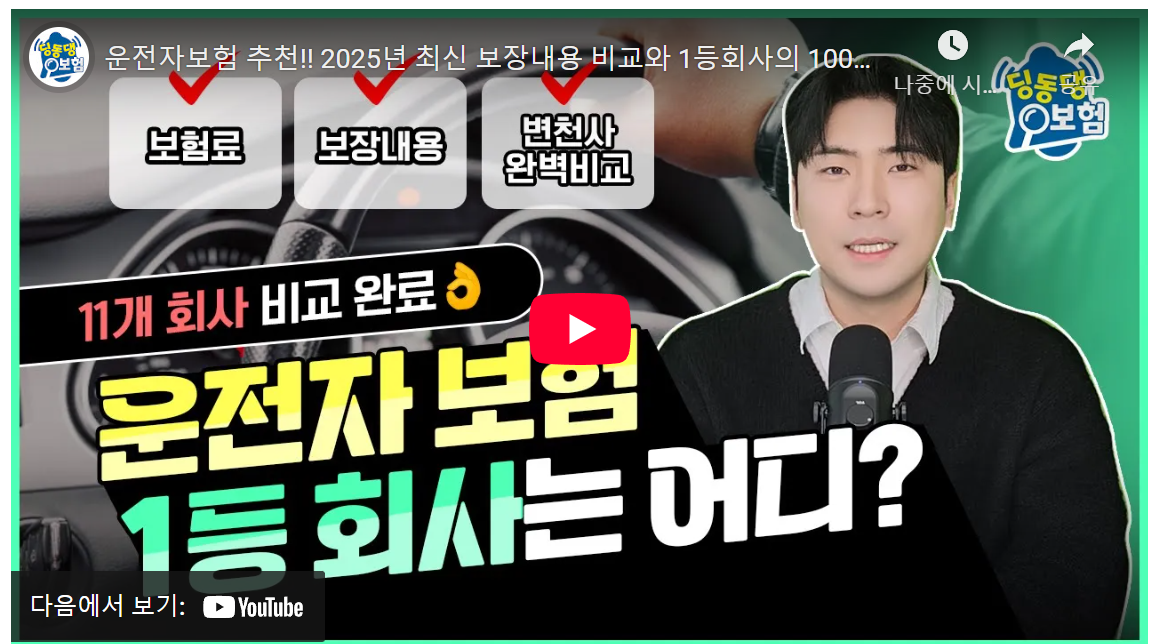3040 운전자 필독! 2025년 1만원 운전자보험, 3가지 필수 보장 놓치면 손해 image 1