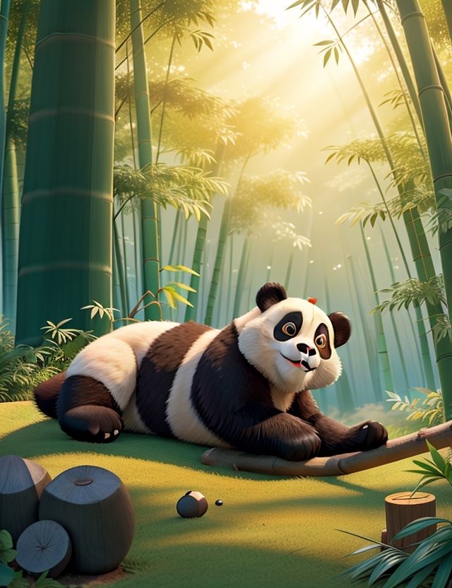 3D_Animation_Style_A_giant_panda_lounging_in_a_bamboo_forest_i_1