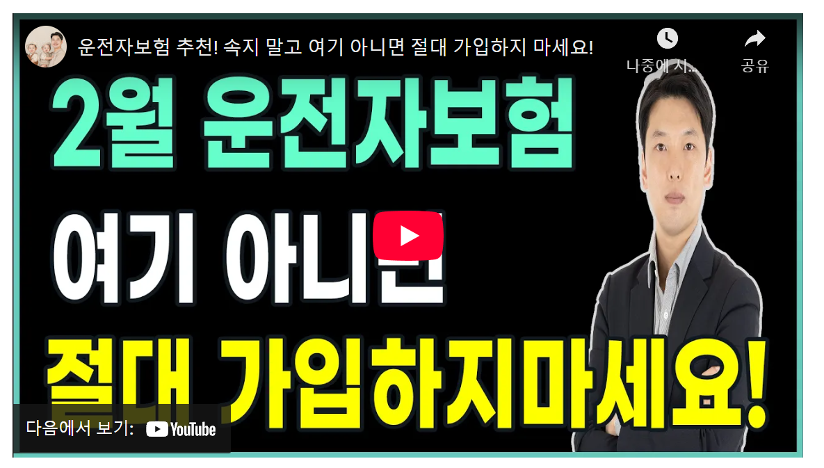 3040 운전자, 보험료 아끼는 꿀팁! 11개사 비교, 최대 2억 5천만원 보장 image 1