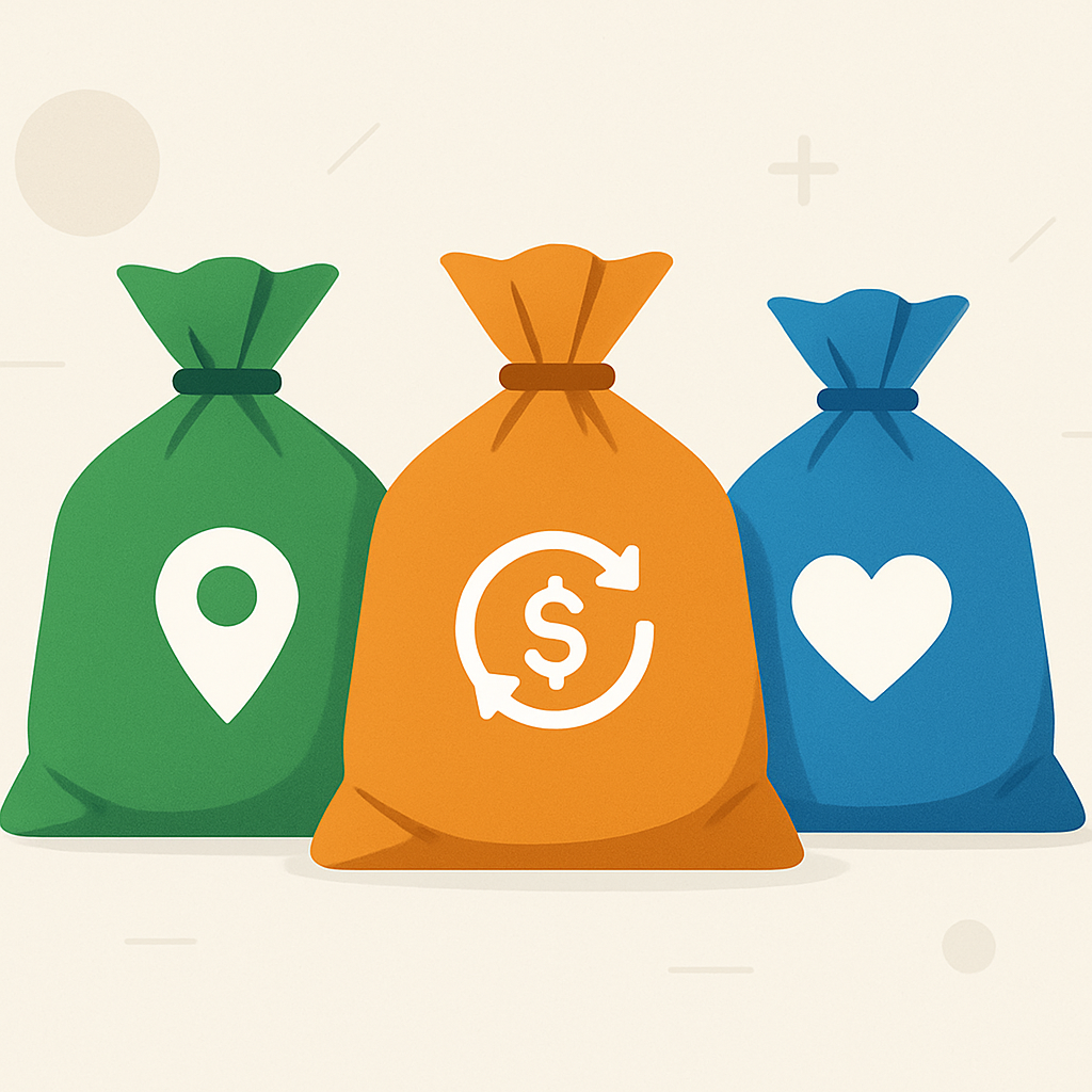 이사 후 남은 종량제 봉투 더미를 표현한 이미지