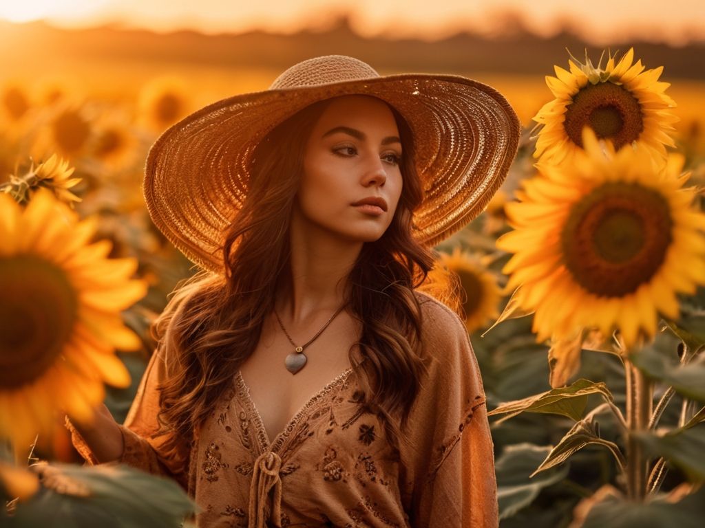 Leonardo_Vision_XL_Bohemian_style_photo_shoot_in_a_sunflower_f_0