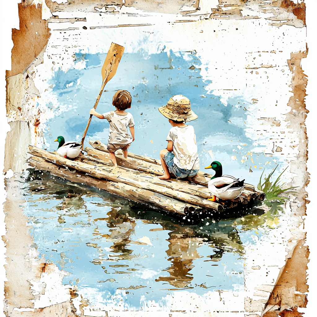 reasonofmoon_Children_on_makeshift_raft_with_ducks_leo_lionni_9fd3bb41-4465-4d8e-b11a-79471ec02254_1