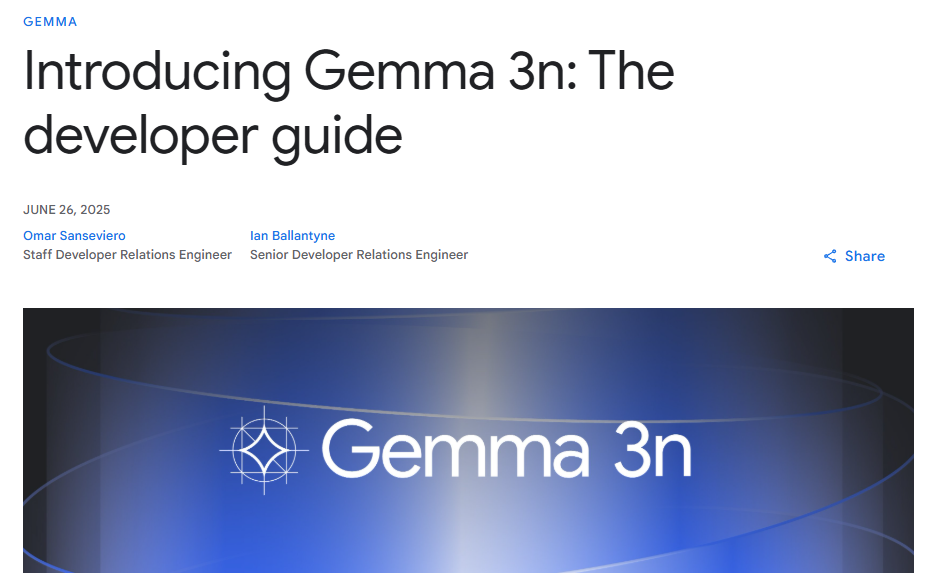 Gemma 3n 완벽 가이드: 모바일 AI 혁명을 이끄는 구글의 차세대 온디바이스 모델 image 1