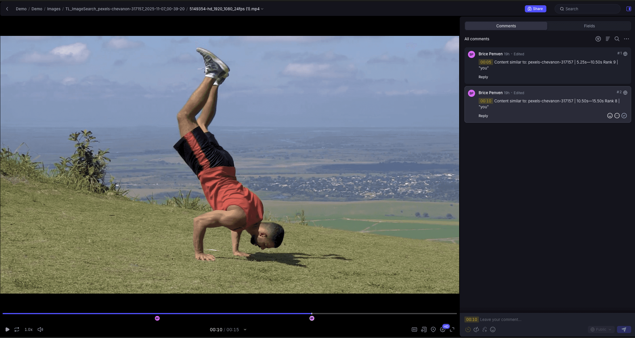 이미지에서 비슷한 영상을 자동으로 찾아주는 기능