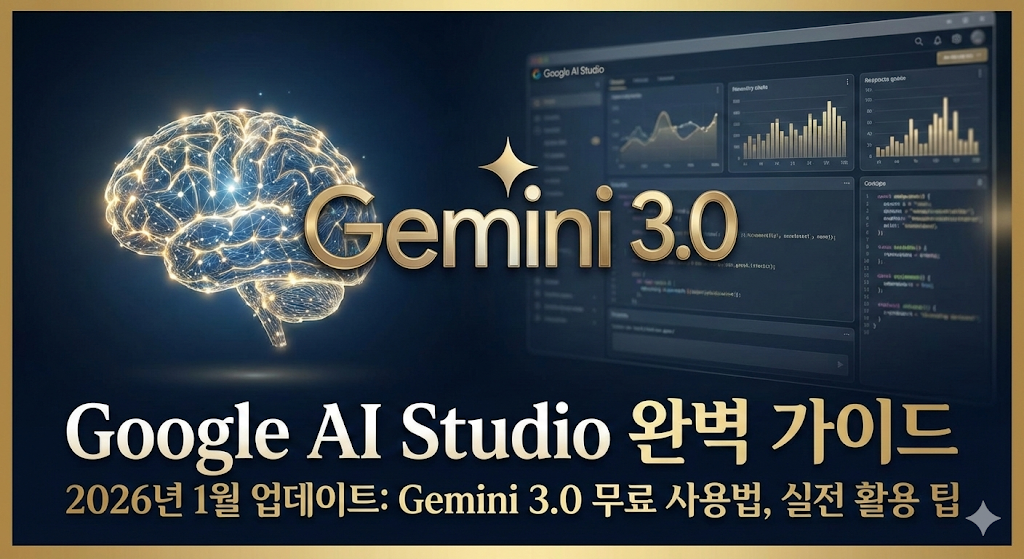 구글 AI 스튜디오 완벽 가이드(2026년 1월 업데이트): Gemini 3.0 무료 사용법, 실전 활용 팁 image 1