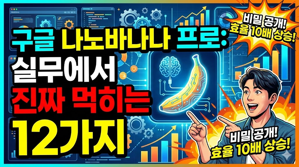 구글 나노바나나 프로(Nanobanana Pro): 실무에서 진짜 먹히는 방법 12가지 image 1