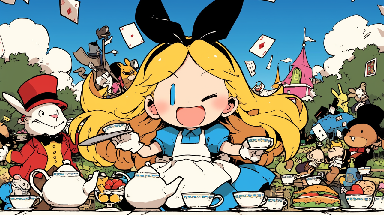 reasonofmoon_A_chibi_Alice_joining_the_Mad_Hatter_March_Hare_an_ba5b1780-0007-4ab8-8557-41ad5d39e7ff
