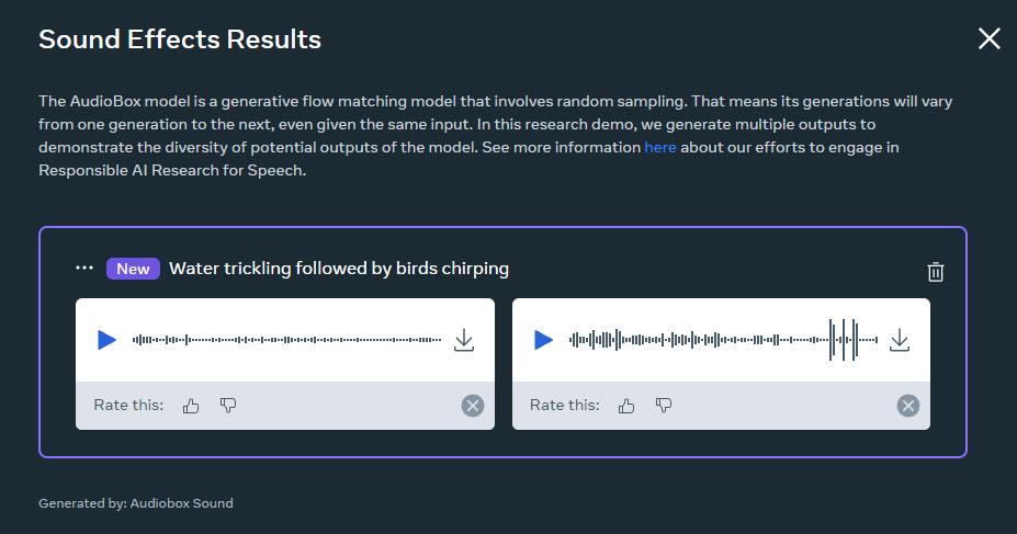 메타의 AudioBox - 목소리와 사운드 효과음을 만들 수 있는 AI image 1