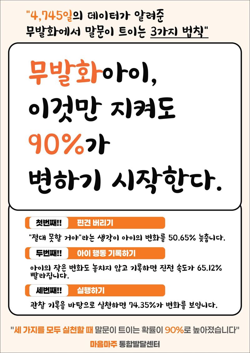 "4,745일의 데이터가 알려준 무발화에서 말문이 트이는 시기 / 3가지 법칙"